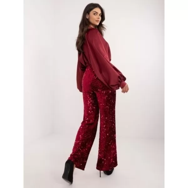  Dámské kalhoty ITALY MODA MI-SP-4323C.28 BURGUNDY 