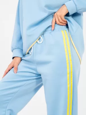 Dámská tepláková souprava RUE PARIS IT-KMPL-22216.75 LIGHT BLUE
