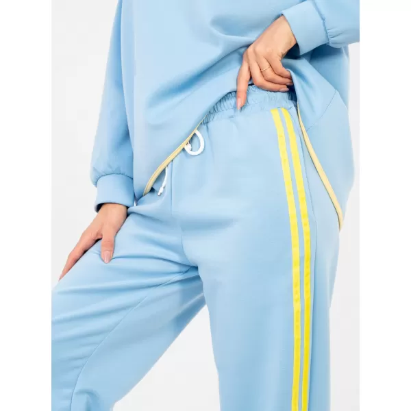  Dámská tepláková souprava RUE PARIS IT-KMPL-22216.75 LIGHT BLUE 