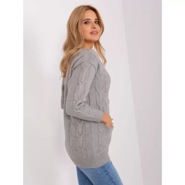  Dámský svetr WOOL FASHION ITALIA AT-SW-2241.36P GRAY 