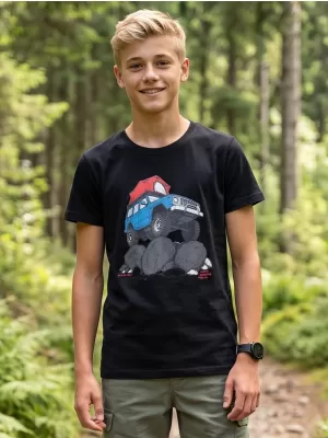 Dětské triko ALPINE PRO ECOMO 4 BLACK VARIANTA PC