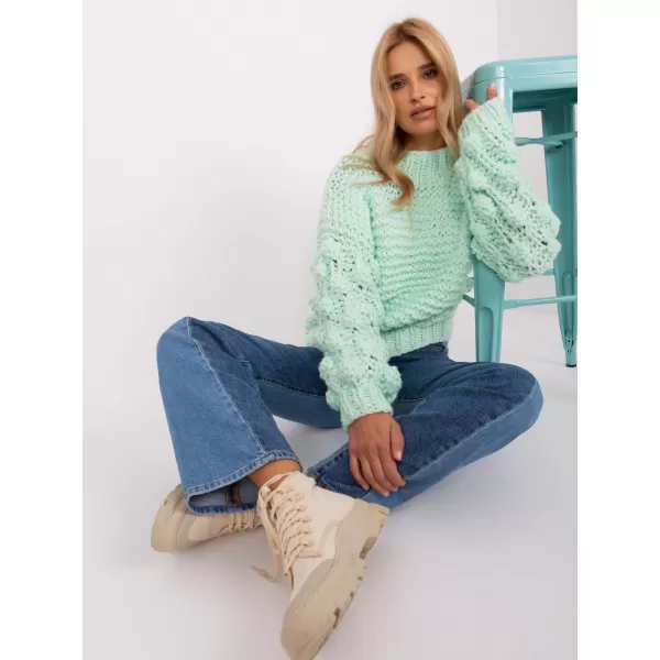  Dámský svetr WOOL FASHION ITALIA AT-SW-2382.97P MINT 