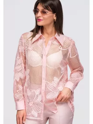 Dámská košile LARICA OW-SH-E0048 PINK