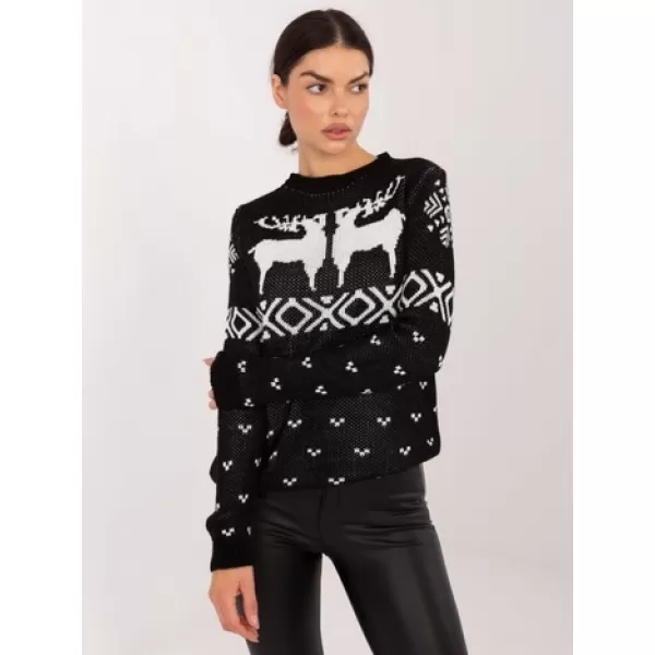  Dámský svetr ITALY MODA MI-SW-19128.34 NOIRE 