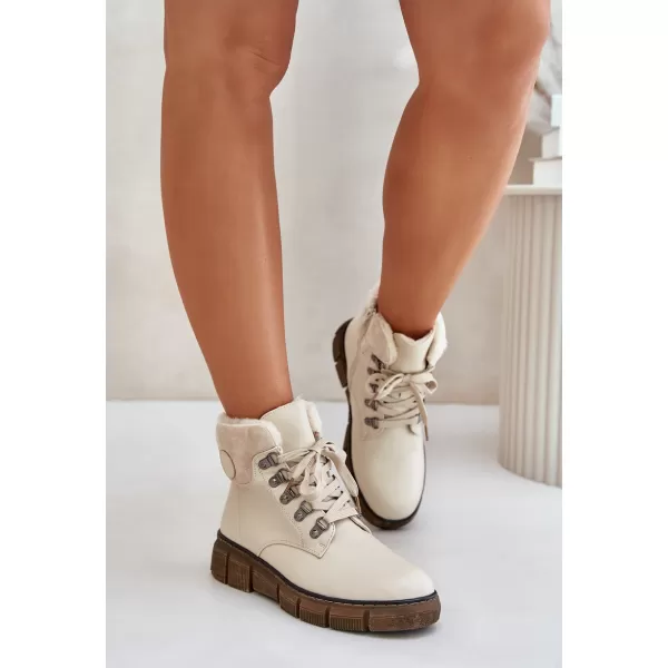  Dámské traperky BOTO 24BT02-7973 BEIGE 