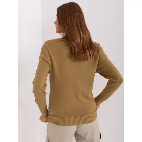  Dámský svetr WOOL FASHION ITALIA AT-SW-2329.98P OLIVE 