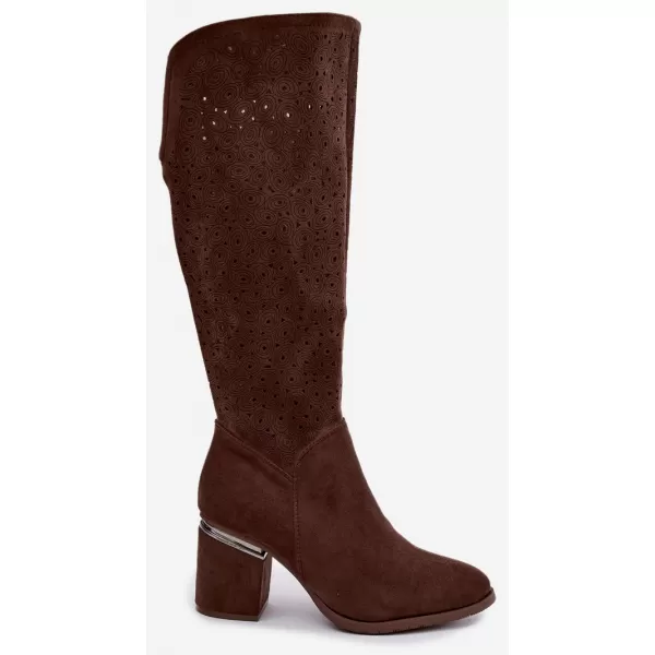  Dámské kozačky S.BARSKI HY62-8122 BROWN 