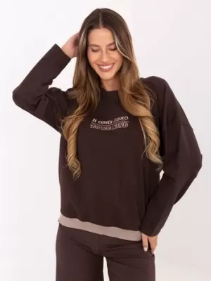 Dámská halenka RELEVANCE RV-BZ-A907.08P DARK BROWN
