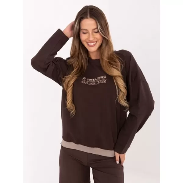  Dámská halenka RELEVANCE RV-BZ-A907.08P DARK BROWN 