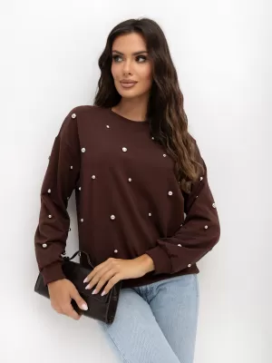 Dámská mikina ITALY MODA IR-BL-R2697.04P BROWN