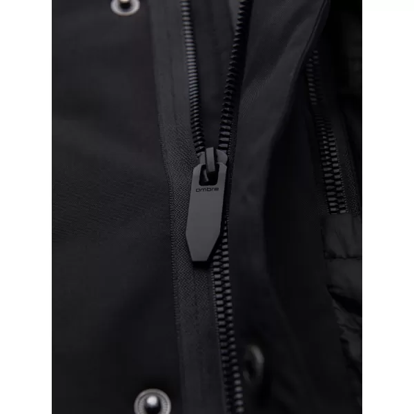  Pánská zimní bunda OMBRE OM-JALJ-0263 BLACK 