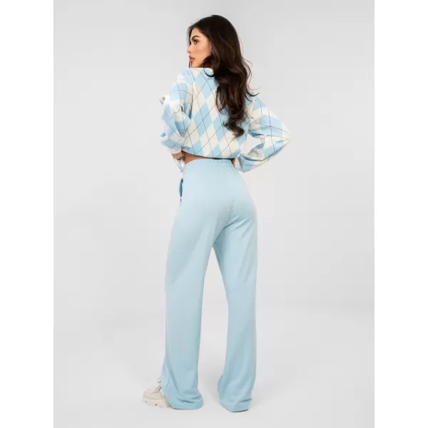  Dámské tepláky RUE PARIS RV-DR-A1062.08 LIGHT BLUE 