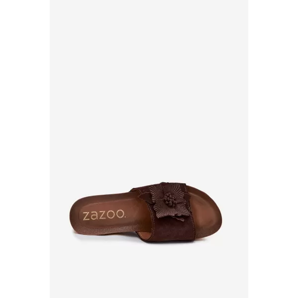  Dámské pantofle ZAZOO 40312 CHOCOLATE 