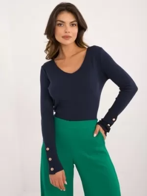 Dámský svetr WOOL FASHION ITALIA AT-SW-2334.49 NAVY