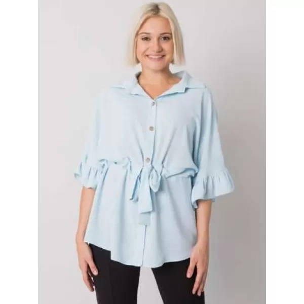  Dámská halenka RUE PARIS CHA-BZ-3576.25 LIGHT BLUE 