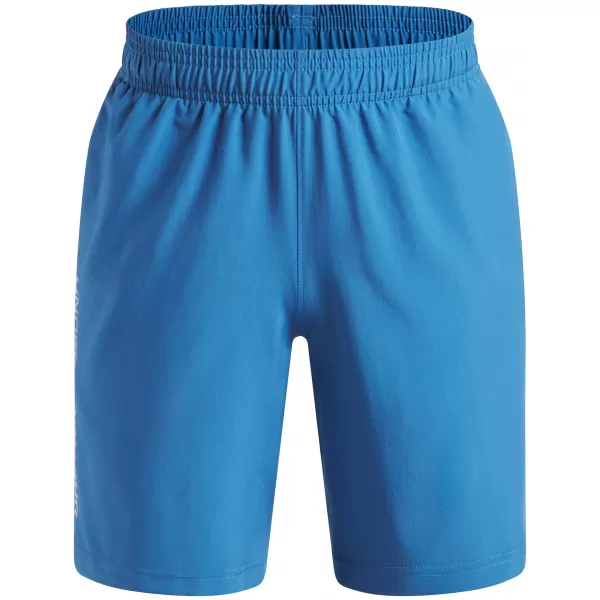  Chlapecké kraťasy UNDER ARMOUR UA TECH WOVEN WORDMARK SHORT 1383341-430 MODRÁ 