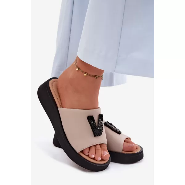  Dámské pantofle VINCEZA 66950 BEIGE 