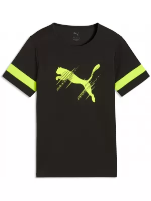 Dětské triko PUMA ATTACANTO LOGO JERSEY JR 66104603 PUMA BLACK/LIME SQUEEZE