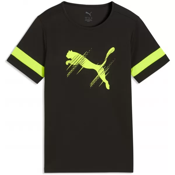  Dětské triko PUMA ATTACANTO LOGO JERSEY JR 66104603 PUMA BLACK/LIME SQUEEZE 