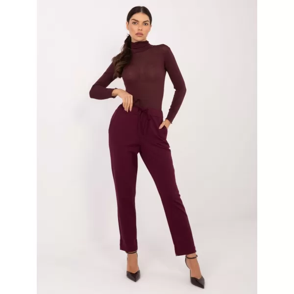  Dámské kalhoty FACTORY PRICE IT-SP-FL7690.64 BURGUNDY 