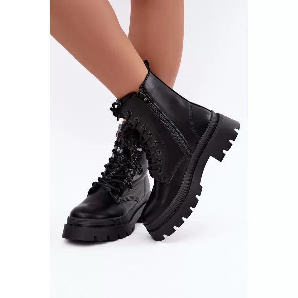  Dámské kotníkové boty BOTO QH7838 BLACK 