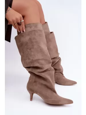 Dámské kozačky BOTO 2921A BEIGE