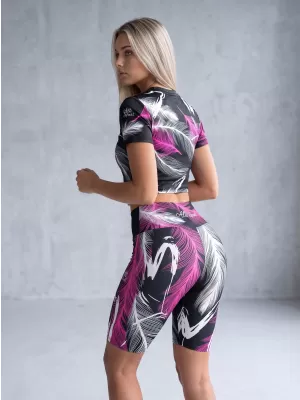 Dámské legíny nad kolena premium (nové velikosti) ALTISPORT VOJ/ALW001LEG06 černá/růžová