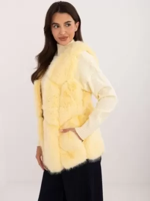 Dámská vesta WOOL FASHION ITALIA AT-KZ-2375.00P BRIGHT YELLOW