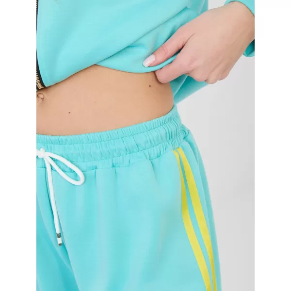  Dámská tepláková souprava RUE PARIS IT-KMPL-21782.91 TURQUOISE 