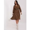 Dámské šaty ITALY MODA DHJ-SK-10536N-3.31X BROWN