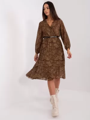 Dámské šaty ITALY MODA DHJ-SK-10536N-3.31X BROWN