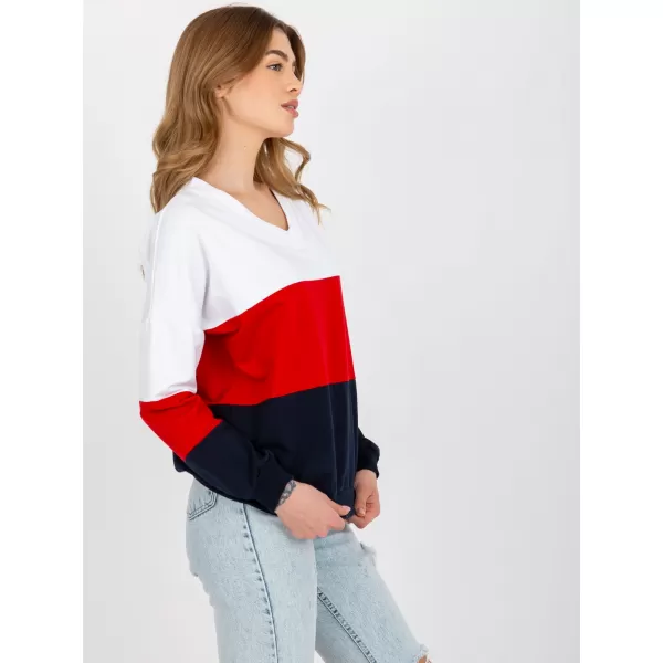  Dámská mikina RUE PARIS RV-BL-8328.86P WHITE-NAVY 