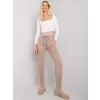 Dámské tepláky RUE PARIS RV-DR-7341.30P DARK BEIGE