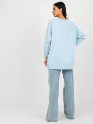 Dámská mikina EX MODA EM-BL-711-1.03X LIGHT BLUE