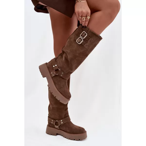  Dámské kozačky BIG STAR SHOES OO274A182 BEIGE 