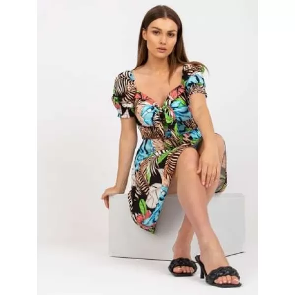  Dámské šaty ITALY MODA DHJ-SK-15836.51 BLACK AND BLUE 
