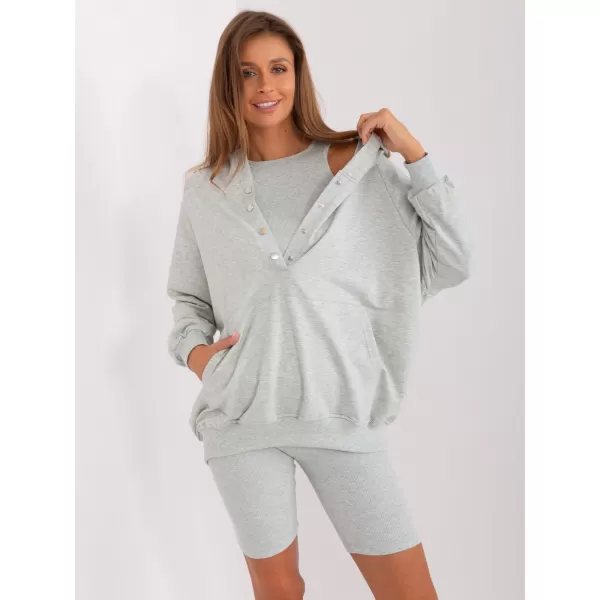  Dámský 3-dílný set MY RED LIPS EM-KMPL-831.17 GRAY-BLUE 