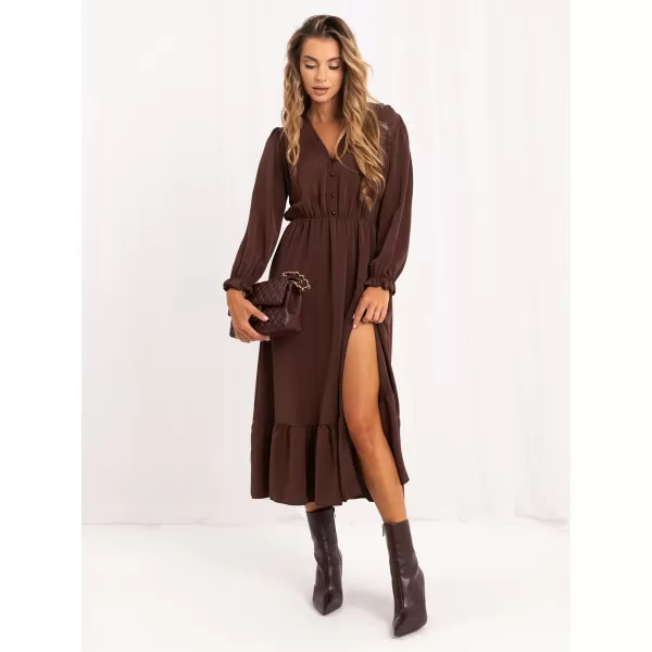  Dámské šaty ITALY MODA MI-SK-1061-2.02 BROWN 