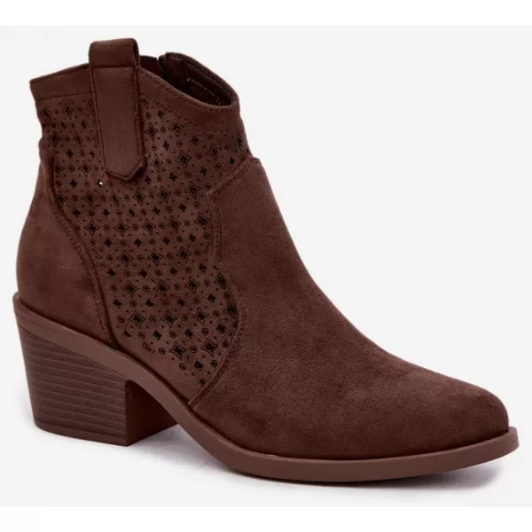  Dámské boty S.BARSKI HY62-8149 COFFEE 