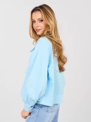 Dámská halenka RUE PARIS IT-KR-FL10071.50 LIGHT BLUE