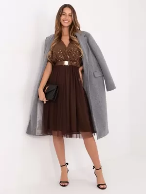 Dámské šaty ITALY MODA MI-SK-62464.27 BROWN