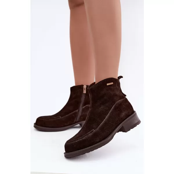  Dámské kotníkové boty BIG STAR SHOES UU274602 BROWN/BEIGE SHADOWS 