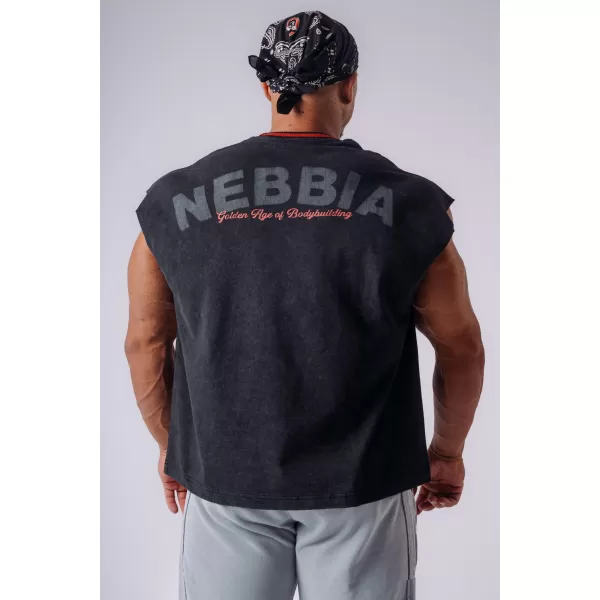  Pánské tílka NEBBIA OLYMPIA MUSCLE COVER 947 BLACK 