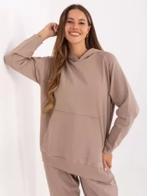 Dámská mikina RELEVANCE RV-BL-A168.18 DARK BEIGE