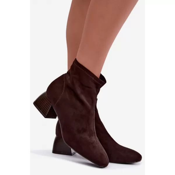  Dámské kotníkové boty BOTO D-338 CHOCOLATE SUEDE 