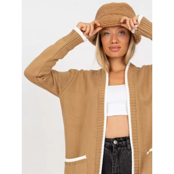  Dámský svetr RUE PARIS LC-SW-0340.42P DARK BEIGE 