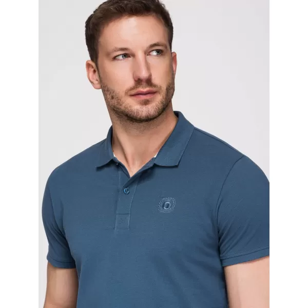  Pánské triko s límečkem OMBRE OM-POBS-0171 WHITE/MAROON/DARK BLUE 