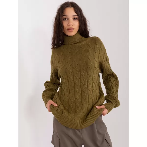  Dámský rolák WOOL FASHION ITALIA AT-SW-2348.88 KHAKI 