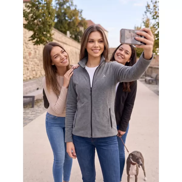  Dámská fleece mikina ALTISPORT ALW002853 ČERNÝ MELÍR 