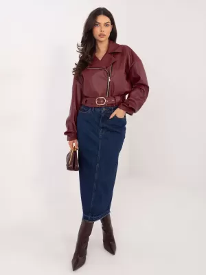 Dámská bunda RUE PARIS IT-KR-FL9609.95 BURGUNDY